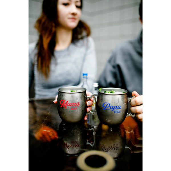 Pavilion Gift Company Papa Bear 20 Oz Stainless Steel Moscow Mule