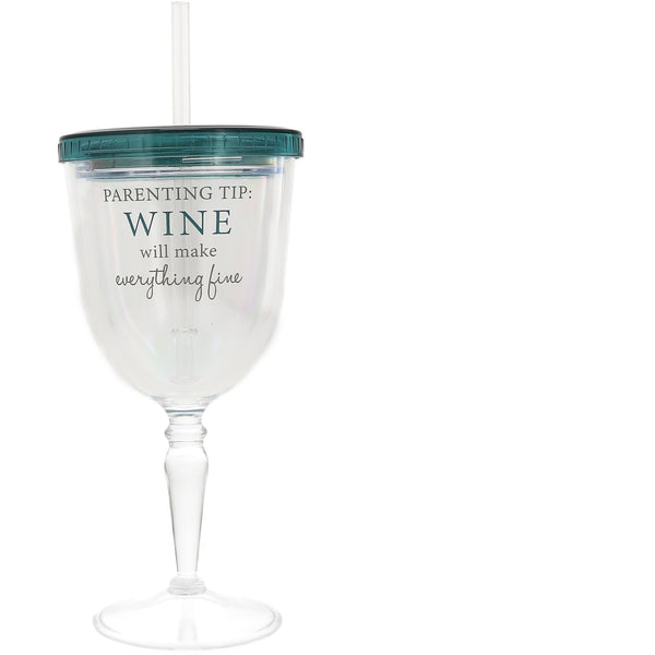 pavilion gift company Parenting Tip 13 oz Acrylic Wine Tumbler
