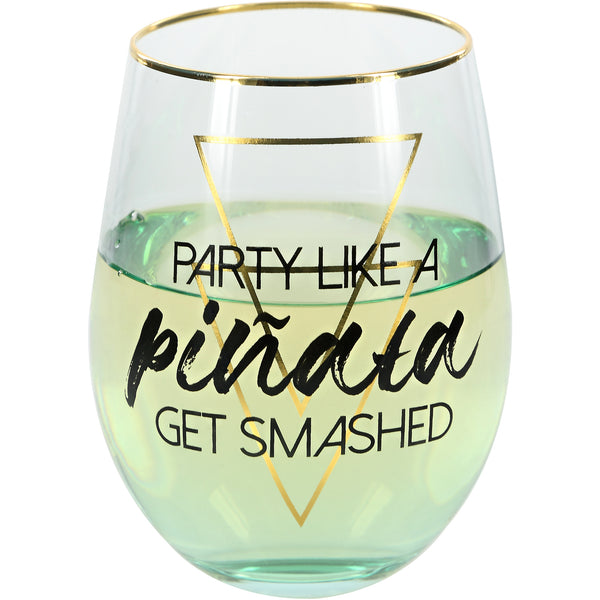pavilion gift company Party 18 oz Stemless Wine Glass