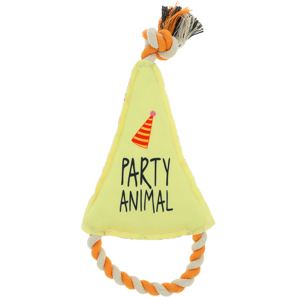 pavilion gift company Party Animal Canvas Dog Toy on a Rope