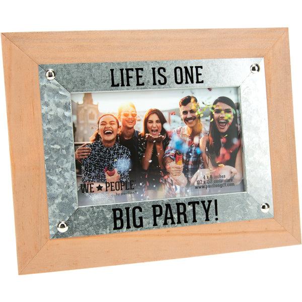 pavilion gift company Party People 9.5" x 7.5" Frame (Holds 6" x 4" Photo)