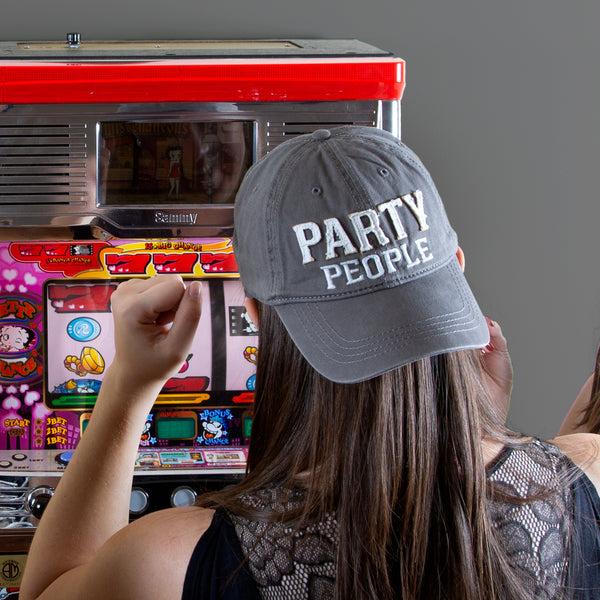 Pavilion Gift Company Party People Dark Gray Adjustable Hat