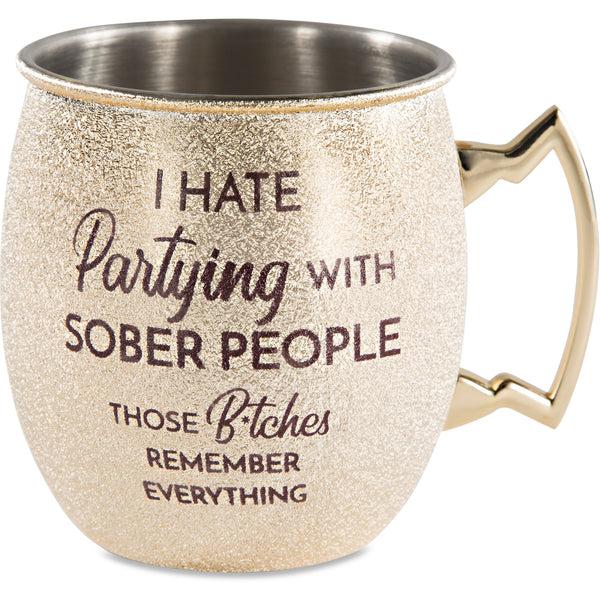 pavilion gift company Partying 20 oz Stainless Steel Moscow Mule