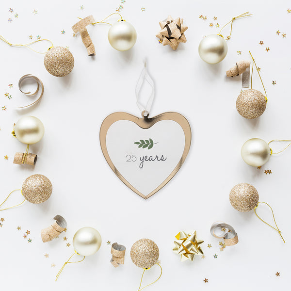 Pavilion Gift Company 25 Years 4.75" Glass Ornament