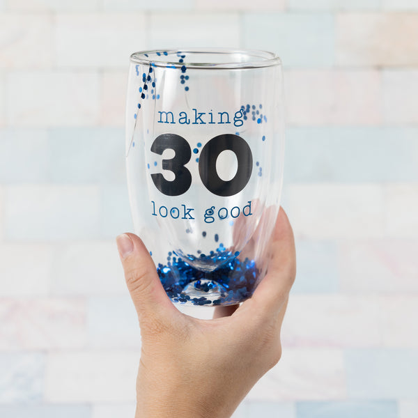 Pavilion Gift Company 30 14 Oz Double-Walled Glass