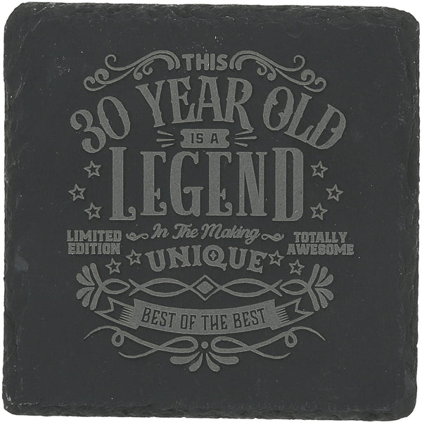 pavilion gift company 30 Years 4" Slate Coaster