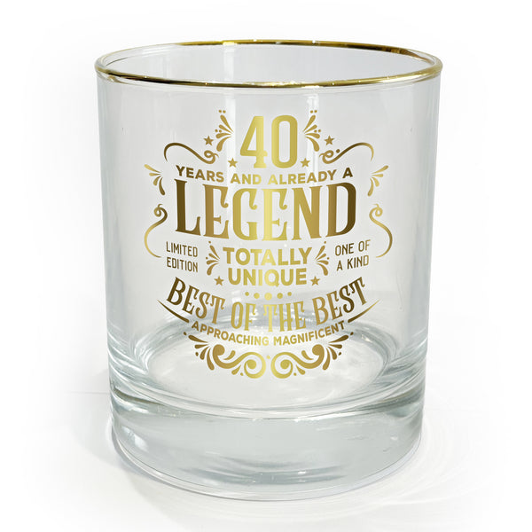 Pavilion Gift Company 40 Years 8 Oz Rocks Glass