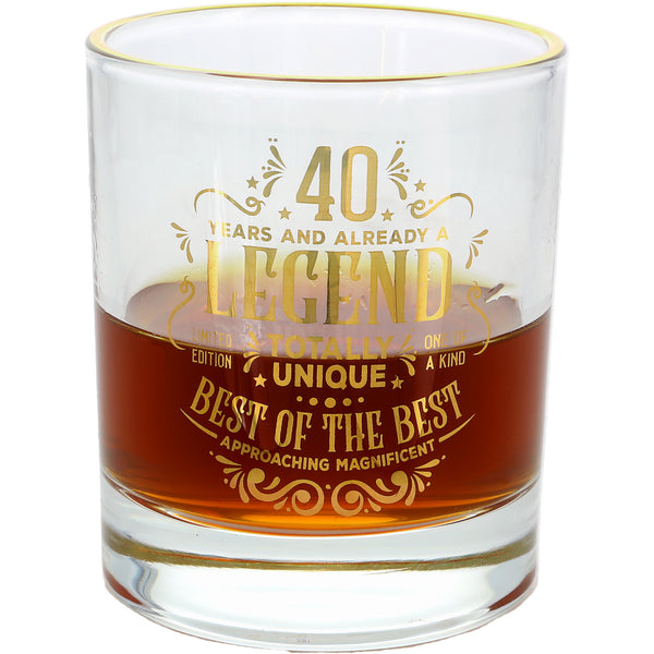 pavilion gift company 40 Years 8 oz Rocks Glass