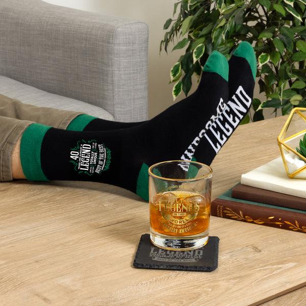 Pavilion Gift Company 40 Years Bamboo Crew Socks