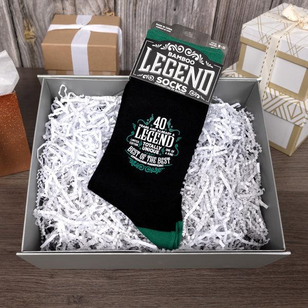 Pavilion Gift Company 40 Years Bamboo Crew Socks