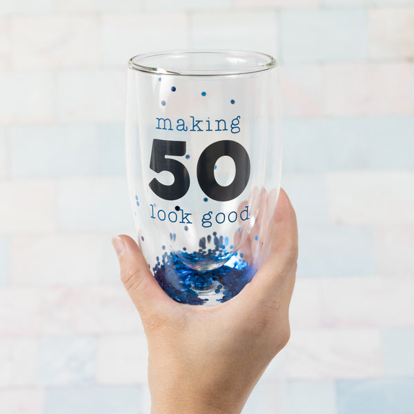 Pavilion Gift Company 50 14 Oz Double-Walled Glass