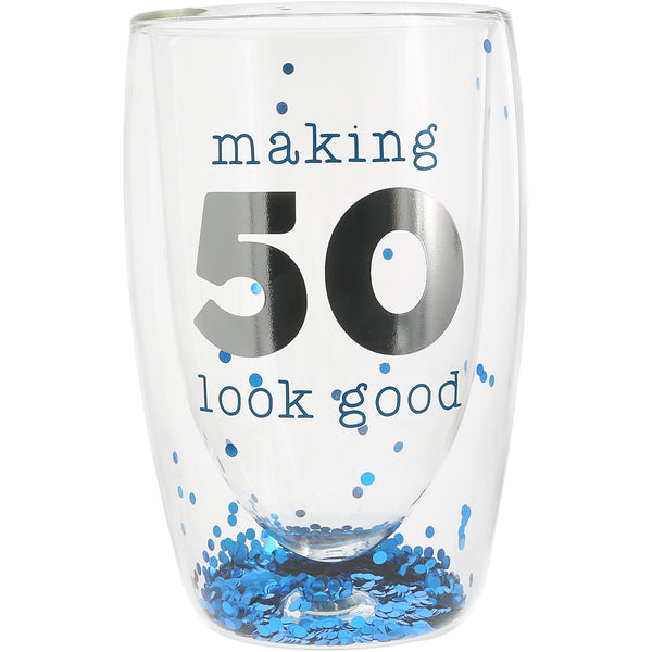 pavilion gift company 50 14 oz Double-Walled Glass