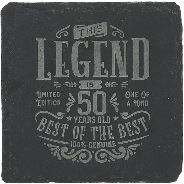 pavilion gift company 50 Years 4" Slate Coaster