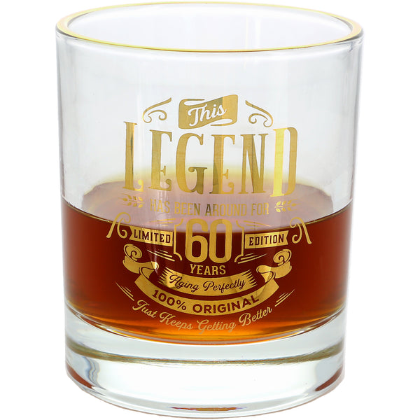 pavilion gift company 60 Years 8 oz Rocks Glass