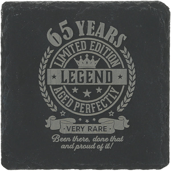 pavilion gift company 65 Years 4" Slate Coaster