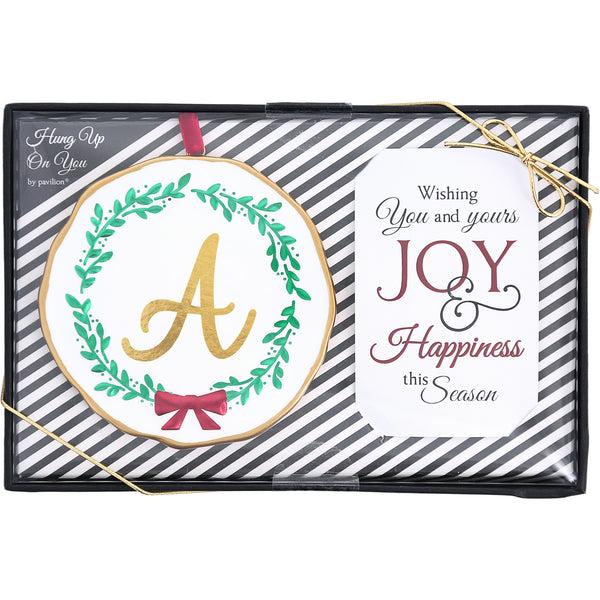 pavilion gift company A 4" Monogram Ornament
