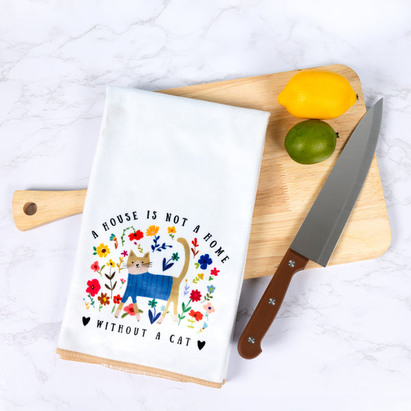 Pavilion Gift Company A Cat 100% Cotton Tea Towel