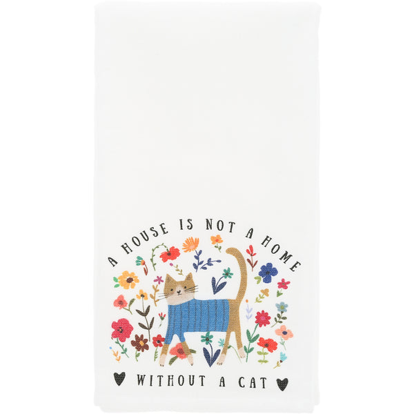 pavilion gift company A Cat 100% Cotton Tea Towel
