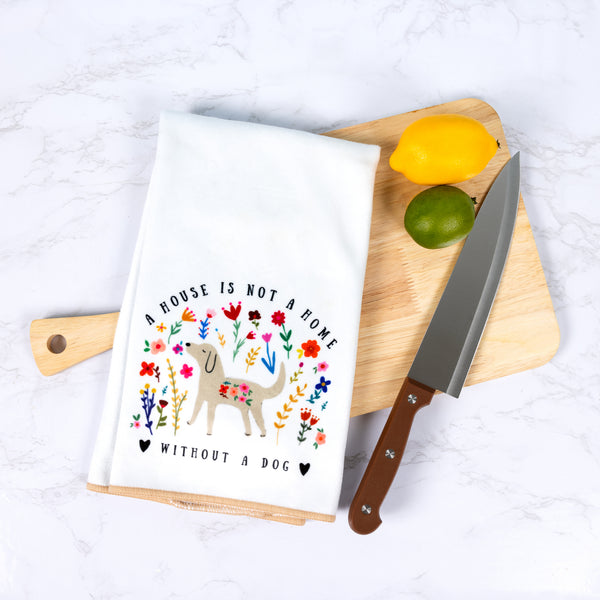 Pavilion Gift Company A Dog 100% Cotton Tea Towel