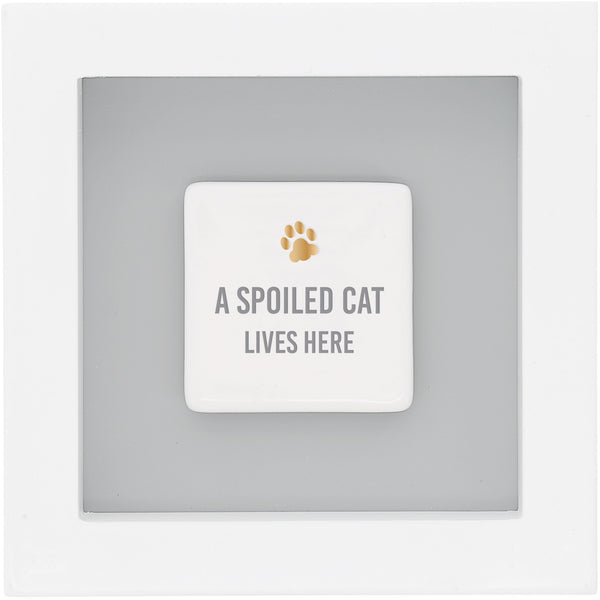 pavilion gift company A Spoiled Cat 4.75" Plaque