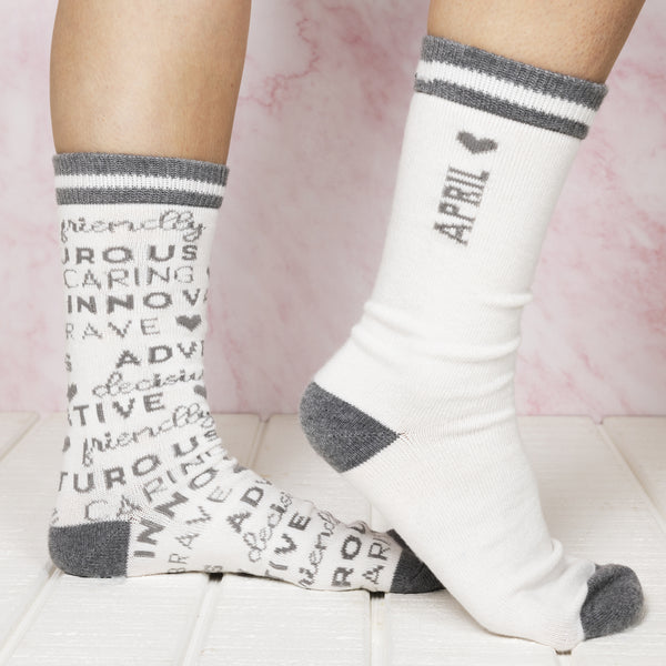 Pavilion Gift Company April M/L Unisex Crew Sock