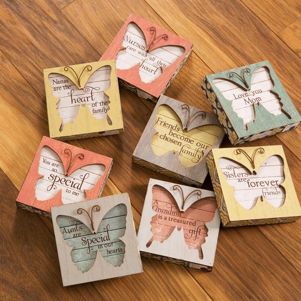 Pavilion Gift Company Aunt 4.5" Butterfly Plaque