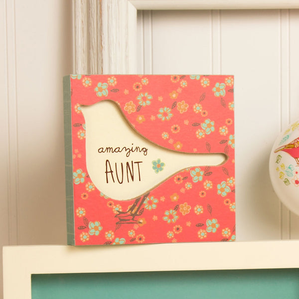 Pavilion Gift Company Aunt 4.5" X 4.5" Plaque