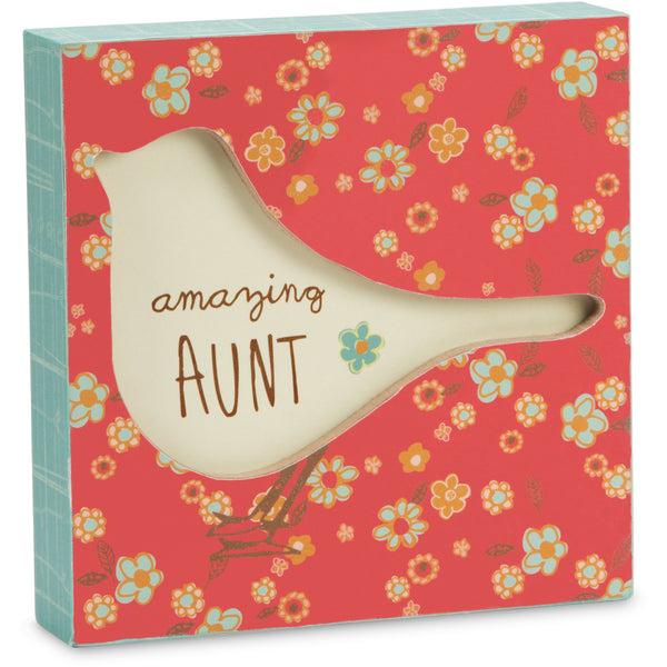 pavilion gift company Aunt 4.5" x 4.5" Plaque
