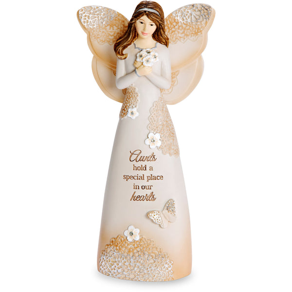 pavilion gift company Aunt 6" Angel Holding Flowers