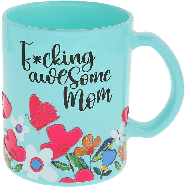 pavilion gift company Awesome Mom 18 oz Glass Mug