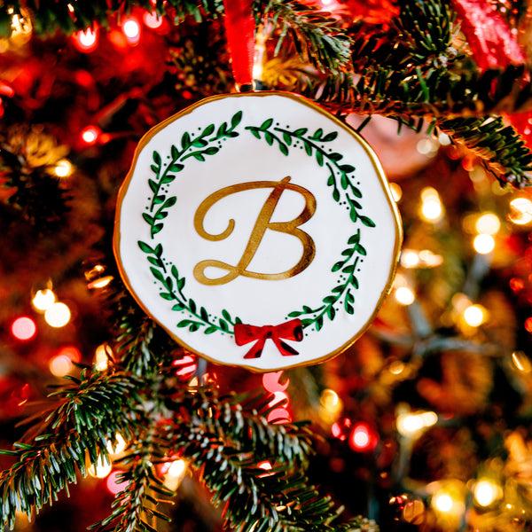 Pavilion Gift Company B 4" Monogram Ornament