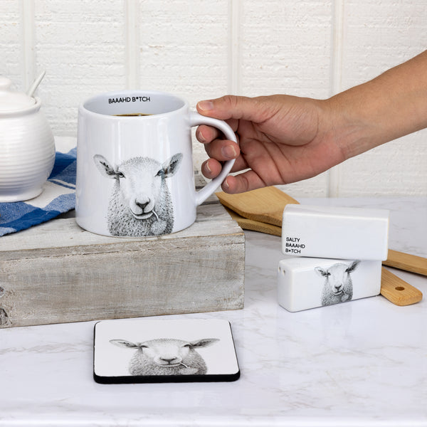 Pavilion Gift Company Baaahd B*tch 17 Oz Mug