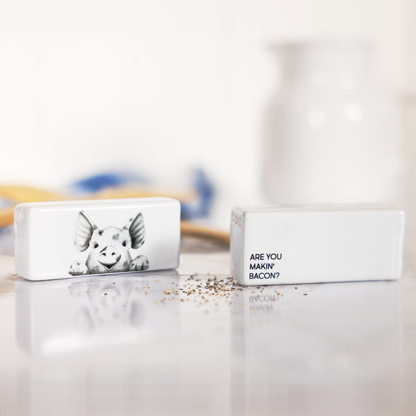 Pavilion Gift Company Bacon Salt & Pepper Shaker Set