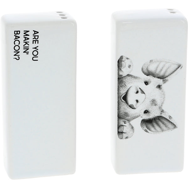 pavilion gift company Bacon Salt & Pepper Shaker Set