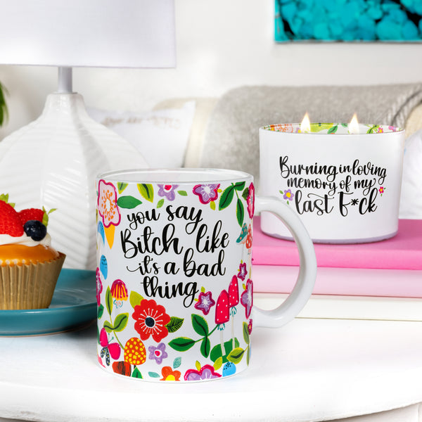 Pavilion Gift Company Bad Thing 18 Oz Glass Mug