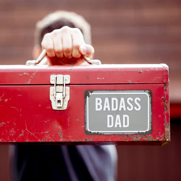 Pavilion Gift Company Badass Dad 6" X 4" Tin Plaque