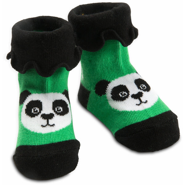 pavilion gift company Bamboo Green Panda 0-12 Sock