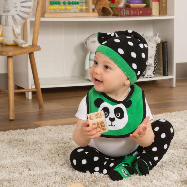 Pavilion Gift Company Bamboo Green Panda Baby Bib