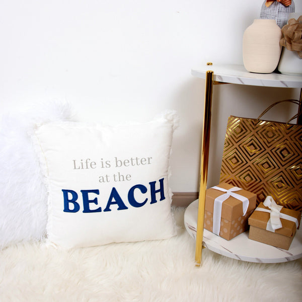 Pavilion Gift Company Beach 18" Throw Pillow Cover