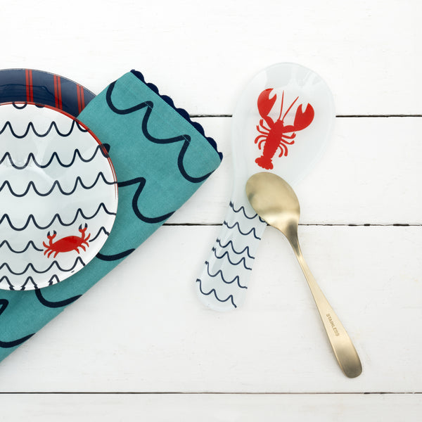 Pavilion Gift Company Beach 9.25" Glass Spoon Rest