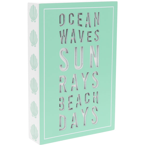 pavilion gift company Beach Days 4" x 6" MDF Plaque