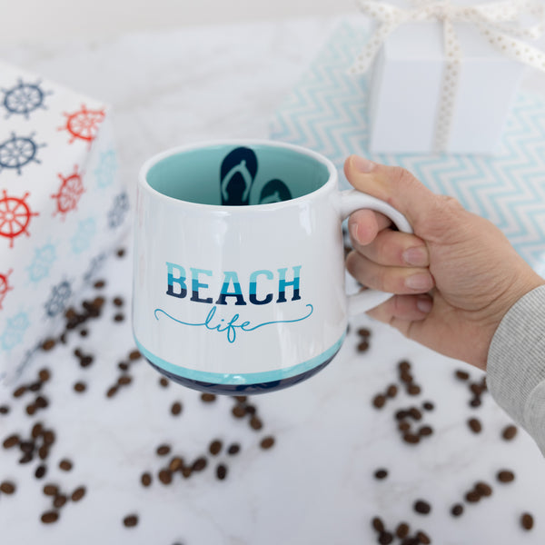 Pavilion Gift Company Beach Life 18 Oz Mug