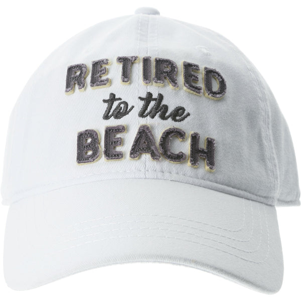 pavilion gift company Beach White Adjustable Hat