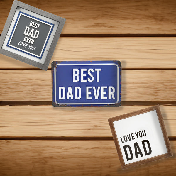 Pavilion Gift Company Best Dad 6" X 4" Tin Plaque