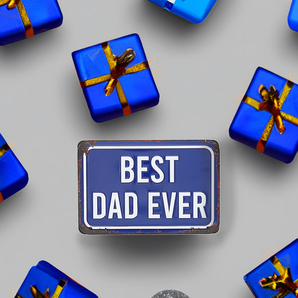Pavilion Gift Company Best Dad 6" X 4" Tin Plaque