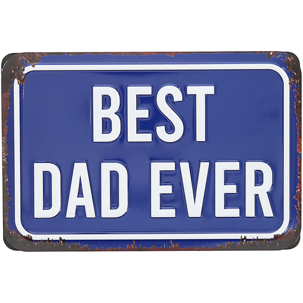 pavilion gift company Best Dad 6" x 4" Tin Plaque