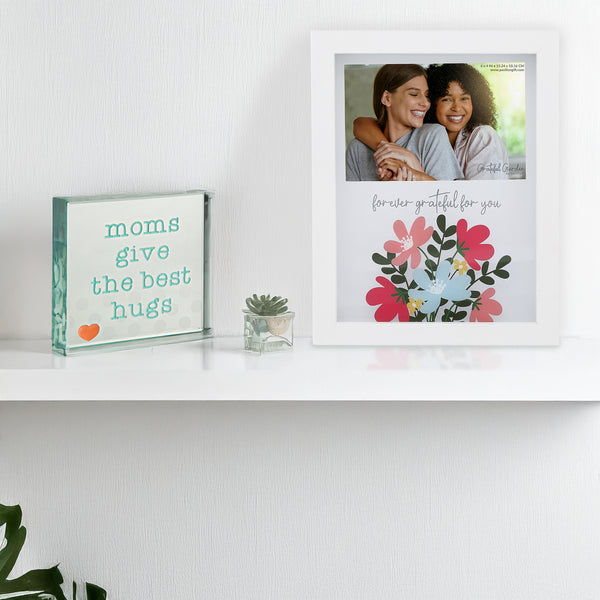 Pavilion Gift Company Best Hugs 3" X 3" Glass Plaque