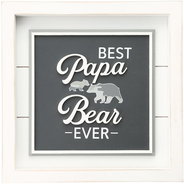 pavilion gift company Best Papa Bear 10" MDF Plaque