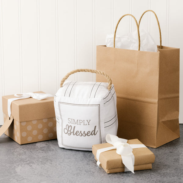 Pavilion Gift Company Blessed 5" X 6" Door Stopper