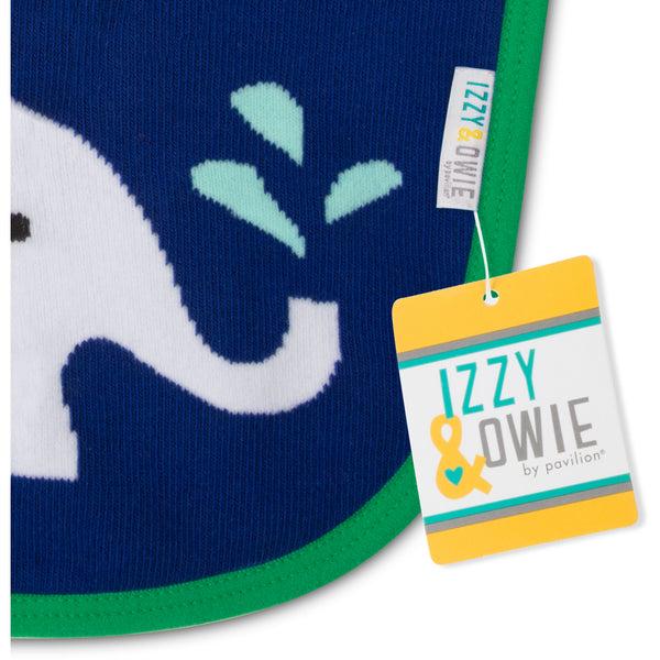 Pavilion Gift Company Blue & Green Elephant Baby Bib